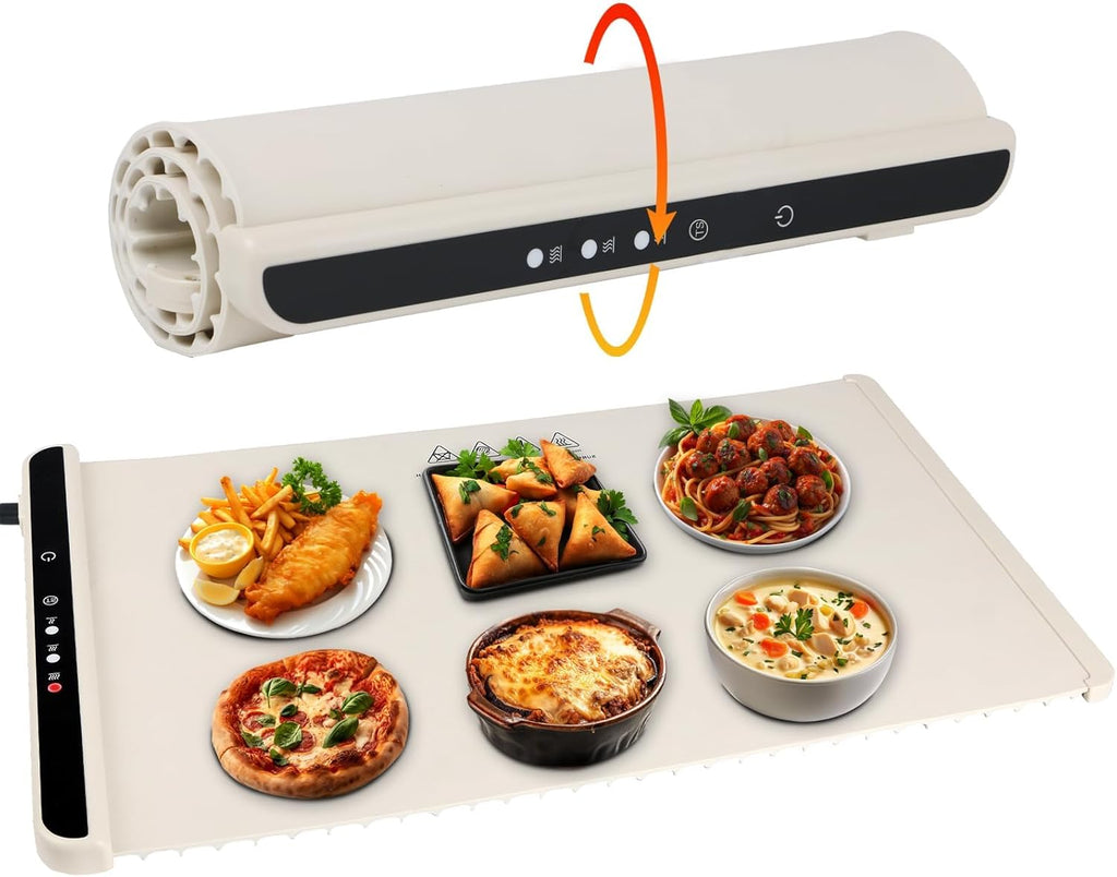 🔥 Electric Food Warming Tray – Foldable Silicone Heating Mat with Adjustable Heat & Timer (Copy)