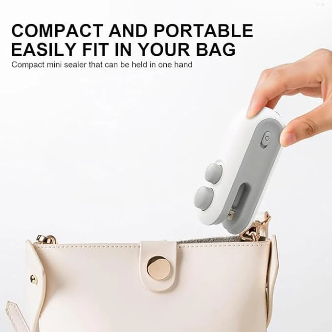 Portable Mini Sealing Machine, Handheld Packet Sealer For Food, Snacks, Chips, Fresh Storage, Plastic Bags Sealing Machine