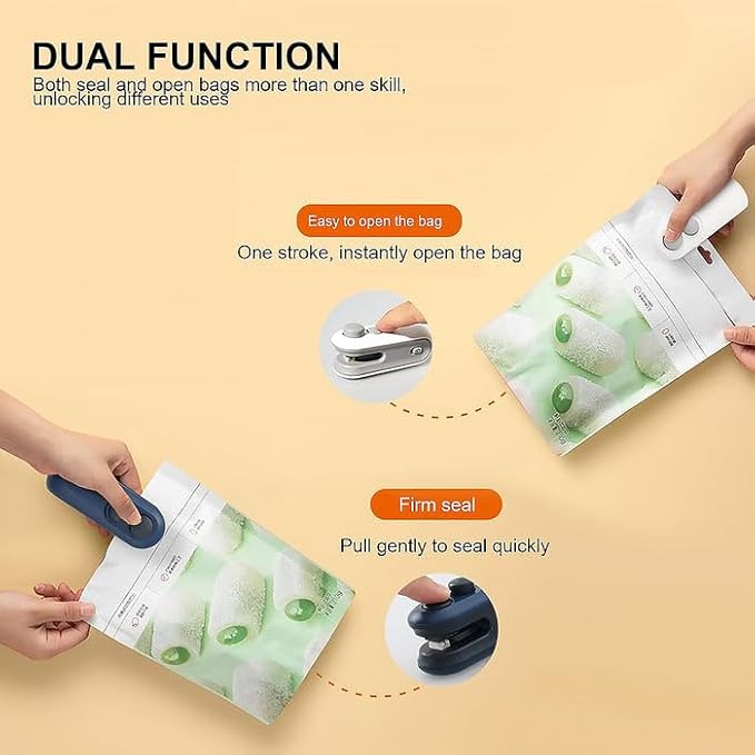 Portable Mini Sealing Machine, Handheld Packet Sealer For Food, Snacks, Chips, Fresh Storage, Plastic Bags Sealing Machine